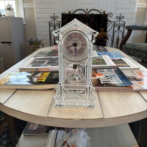 Vintage Godinger Grandfather Table Clock Shannon 24% Lead Crystal